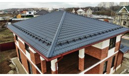 Металлочерепица кредо 0,5 Satin Matt RAL 7016 антрацитово-серый