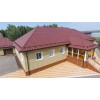 Металлочерепица камея 0,5 Satin Matt RAL 3005 красное вино