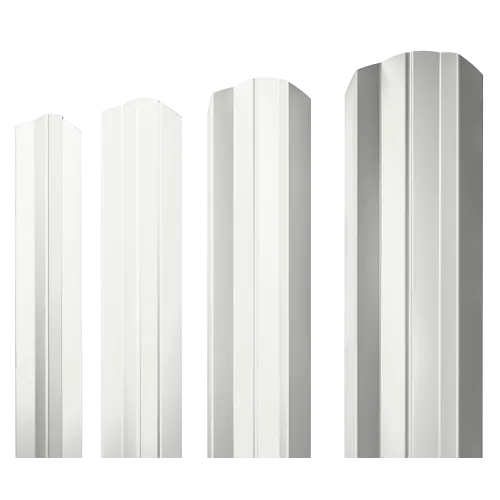 Штакетник М-образный А фигурный 0,45 Drap TX RAL 9003 сигнальный белый