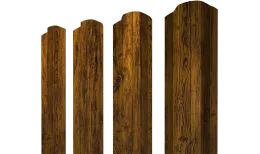 Штакетник М-образный А фигурный 0,4 Print Premium Golden Wood Fresh TwinColor