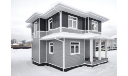 Квадро брус 0,5 Satin с пленкой RAL 7024 мокрый асфальт