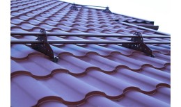 Металлочерепица кредо Grand Line 0,5 PurLite Matt RAL 3005 красное вино