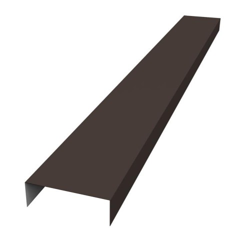 Декоративная накладка прямая для горизонтального монтажа штакетника 0,45 Drap ST RR 32 темно-коричневый