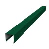 Планка вертикальная лицевая для горизонтального монтажа штакетника 0,45 Drap RAL 6005 зеленый мох