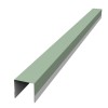 Планка вертикальная обратная для горизонтального монтажа штакетника 0,45 PE с пленкой RAL 6019 бело-зеленый