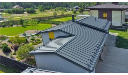 Кликфальц Pro Grand Line 0,45 Drap с пленкой на замках RAL 7024 мокрый асфальт