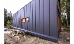 Кликфальц Line Grand Line 0,5 Satin Matt с пленкой на замках RAL 7024 мокрый асфальт