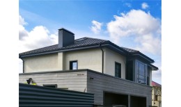 Кликфальц Grand Line 0,5 Rooftop Бархат с пленкой на замках RAL 7024 мокрый асфальт