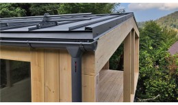 Кликфальц Grand Line 0,5 Rooftop Бархат с пленкой на замках RAL 7024 мокрый асфальт