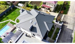 Кликфальц Grand Line 0,5 Rooftop Бархат с пленкой на замках RAL 7024 мокрый асфальт