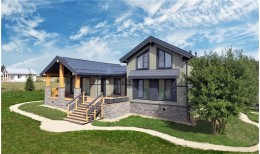 Кликфальц Grand Line 0,5 Rooftop Бархат с пленкой на замках RAL 7024 мокрый асфальт