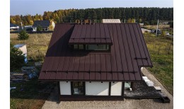 Кликфальц Grand Line 0,5 Satin Matt с пленкой на замках RAL 8017 шоколад