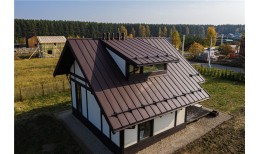 Кликфальц Grand Line 0,5 Satin Matt с пленкой на замках RAL 8017 шоколад