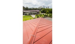 Кликфальц Grand Line 0,45 Drap с пленкой на замках RAL 3005 красное вино