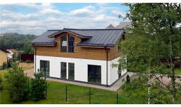 Фальц двойной стоячий Grand Line 0,45 Drap ST с пленкой на замках RAL 7024 мокрый асфальт