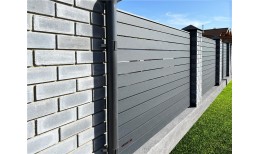 Ламель лицевая 125 Texas стартовая/финишная для калиток и ворот 0,5 Satin Matt с пленкой RAL 7024 мокрый асфальт