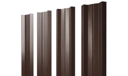 Штакетник М-образный А с прямым резом 0,4 PE RAL 8017 шоколад