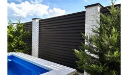 Нащельник (для калиток и ворот) 25х35 жалюзи Milan, Tokyo, Palermo 0,5 Rooftop Бархат с пленкой RAL 9005 черный (L2,0)