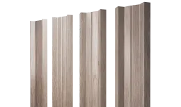 Штакетник М-образный А с прямым резом 0,45 Print Elite White Wood TwinColor