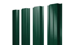 Штакетник П-образный A с прямым резом 0,4 PE-Double RAL 6005 зеленый мох
