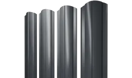 Штакетник Круглый фигурный 0,5 Satin RAL 7024 мокрый асфальт