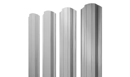 Штакетник Прямоугольный фигурный 0,45 PE RAL 9006бело-алюминиевый