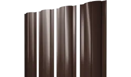 Штакетник Круглый с прямым резом 0,4 PE RAL 8017 шоколад