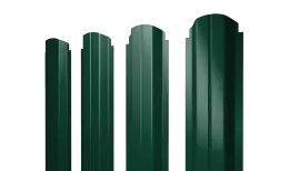 Штакетник П-образный А фигурный 0,45 PE RAL 6005 зеленый мох