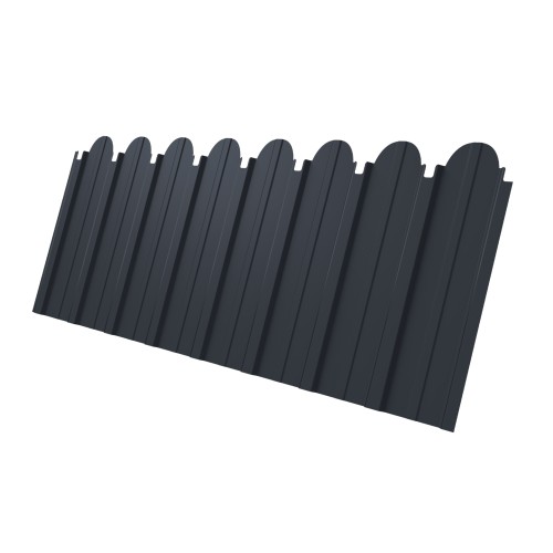 Профнастил C10A фигурный 0,5 Satin Matt TX RAL 7024 мокрый асфальт