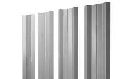 Штакетник М-образный А с прямым резом 0,45 PE RAL 7004 сигнальный серый