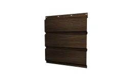 Софит металлический полная перфорация 0,45 Print Elite с пленкой Coffee Wood TwinColor