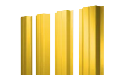 Штакетник П-образный A с прямым резом 0,45 PE RAL 1018 цинково-желтый