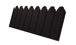 Профнастил C10B фигурный 0,5 PurLite Matt RAL 9005 черный