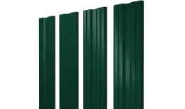 Штакетник Twin с прямым резом 0,45 Drap RAL 6005 зеленый мох
