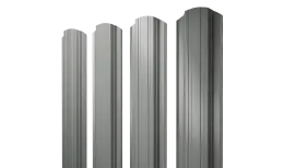 Штакетник Прямоугольный фигурный 0,45 PE RAL 7005 мышино-серый