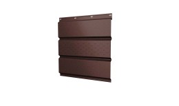 Софит металлический центральная перфорация 0,5 Satin с пленкой RAL 8017 шоколад