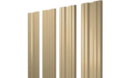 Штакетник П-образный А фигурный 0,45 PE RAL 1014 слоновая кость