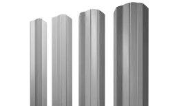 Штакетник М-образный А фигурный 0,45 PE RAL 7004 сигнальный серый