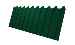 Профнастил C8A фигурный 0,4 PE с пленкой RAL 6005 зеленый мох
