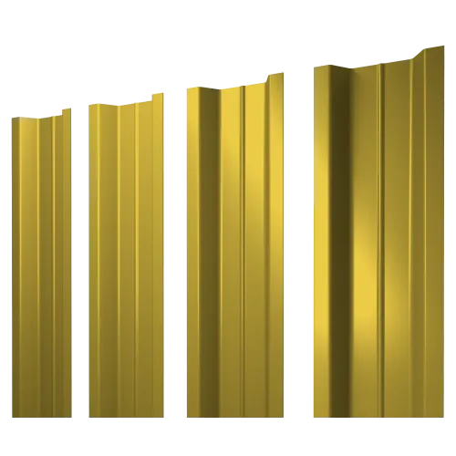 Штакетник П-образный В с прямым резом 0,45 PE RAL 1018 цинково-желтый