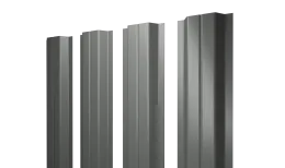Штакетник П-образный A с прямым резом 0,45 PE RAL 7005 мышино-серый