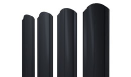 Штакетник Круглый фигурный 0,45 PE RAL 7024 мокрый асфальт