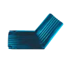 Колено трубы гофрированное боковое левое Vortex Lite 76х102мм PE RAL 5005 сигнальный синий