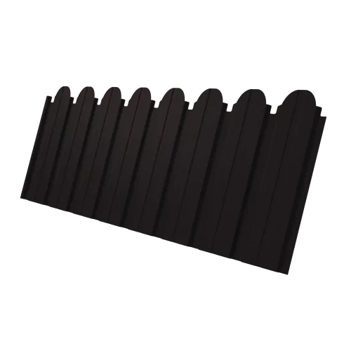 Профнастил C10B фигурный 0,45 Drap TR RAL 9005 черный
