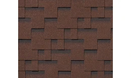 RoofShield черепица Премиум Модерн (3м2) Коричневый с оттенением