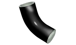 Колено 60 град Optima 90мм RAL 9005 черный
