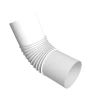 Колено стока трубы Vortex Project 146мм RAL 9003