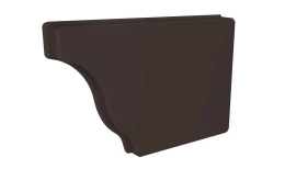 Заглушка желоба правая Vortex Lite 130мм RR 32 темно-коричневый