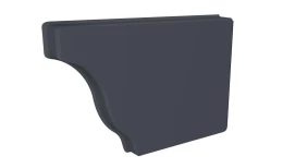 Заглушка желоба правая Vortex Lite 130мм RAL 7024