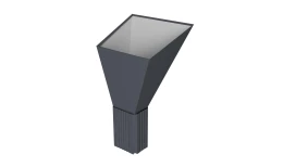 Воронка водосборная прямоугольная Vortex Lite Matt RAL 7024 мокрый асфальт